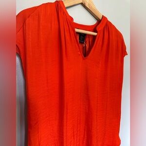 NWT RACHEL ROY BRIGHT ORANGE BLOUSE SIZE XS